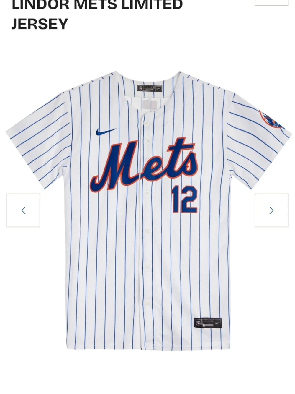 LINDOR Ny METS LIMITED JERSEY
